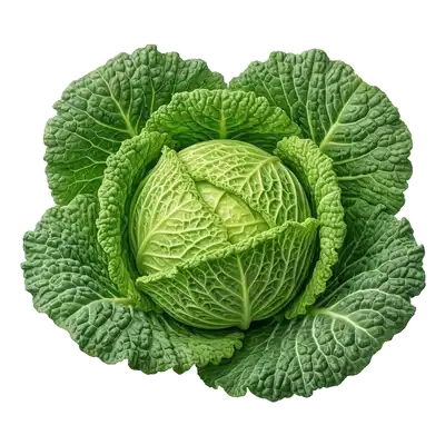 Superbe pomme de chou de Milan vert foncé, reconnaissable à ses feuilles extérieures profondément cloquées, texturées et veinées