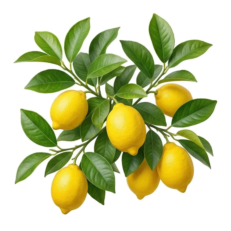 Gros citrons jaunes vifs et rugueux contrastant avec le feuillage persistant vert sombre d'un beau citronnier en pot