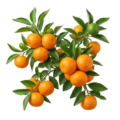 Petit arbre fruitier clémentinier cultivé en pot, avec ses jolies feuilles persistantes parsemées de petites clémentines rondes et orange vif