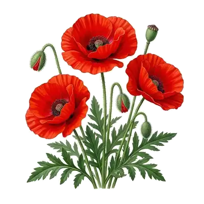 Superbes coquelicots sauvages ouverts avec leurs grands pétales rouge vif légèrement froissés comme du papier de soie