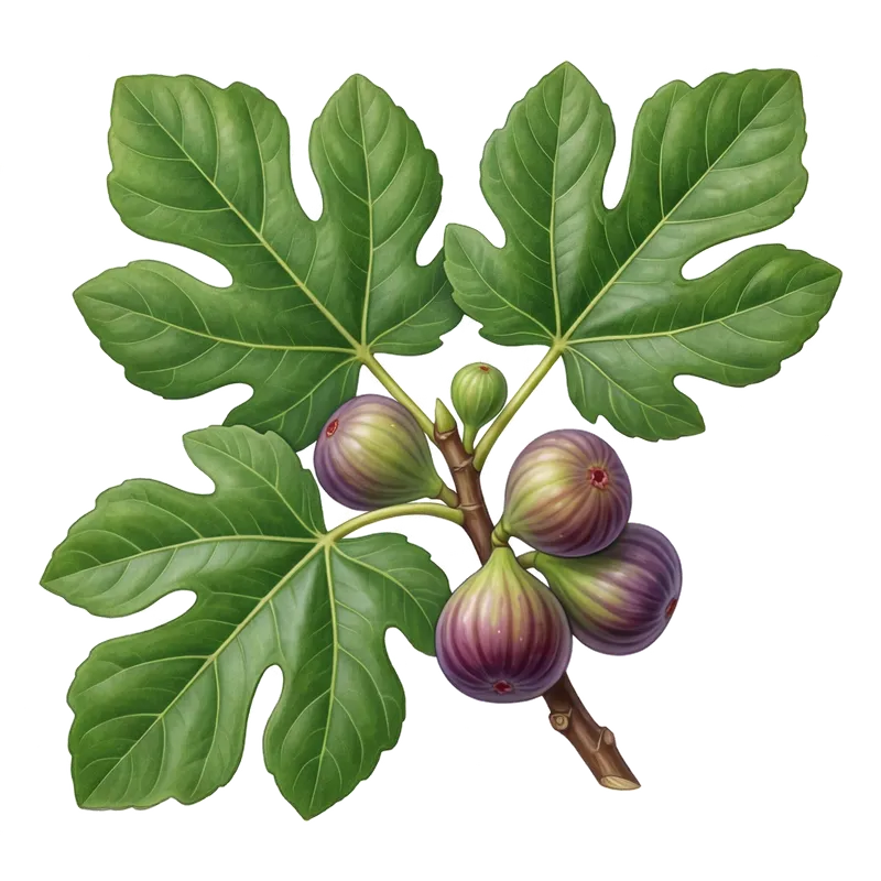 Grosses figues charnues à la peau violette et verte, mûrissant au soleil accrochées aux branches d'un figuier