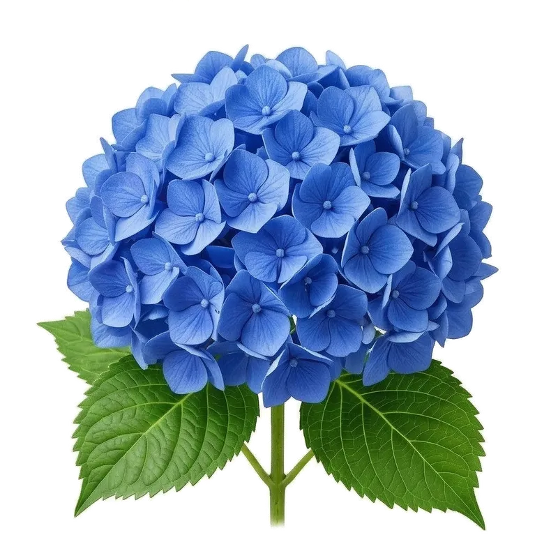 Spectaculaires et énormes têtes florales sphériques d'hortensia colorées de nuances pastel de rose et de bleu, entourées de feuillage