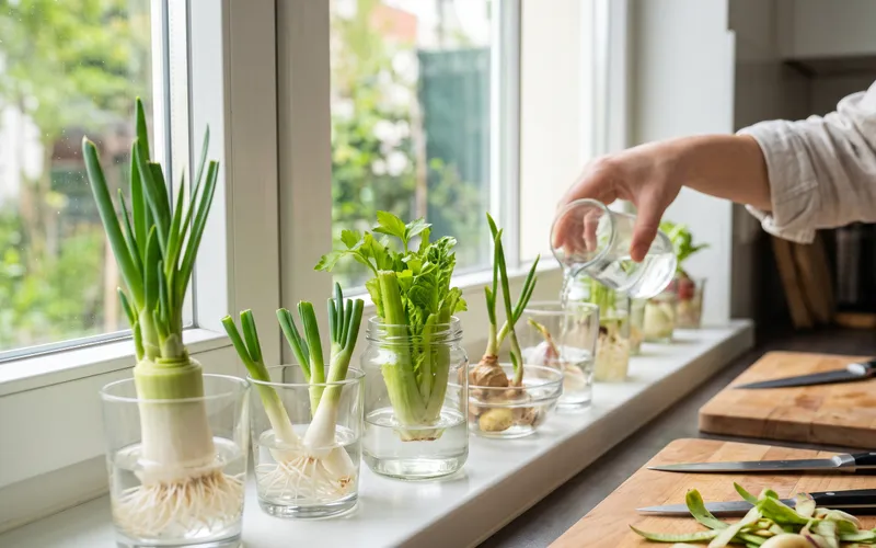 Regrowing : Comment faire repousser ses légumes à l'infini dans un verre d'eau