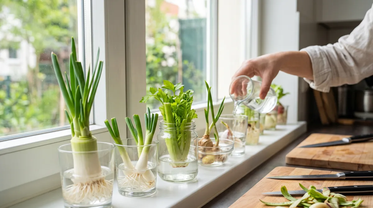 Regrowing : Comment faire repousser ses légumes à l'infini dans un verre d'eau